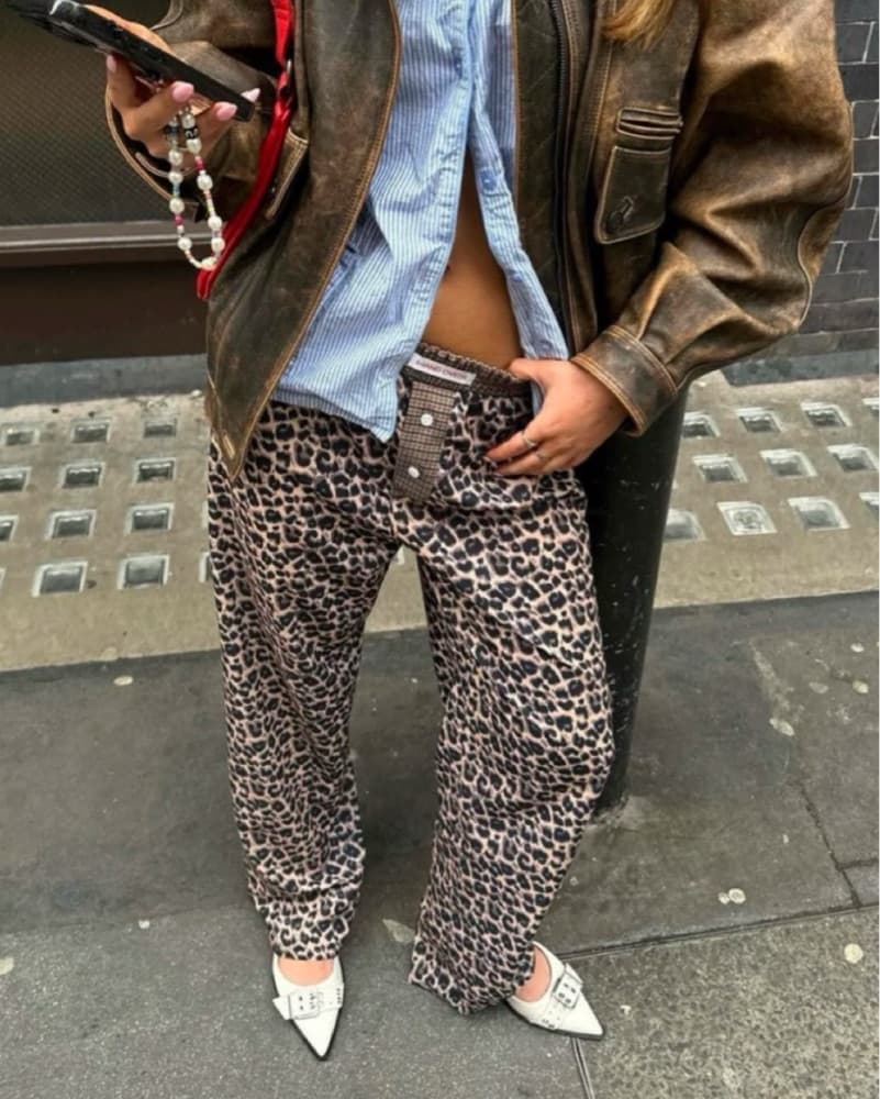 Hand Over Leopard Pants - Image 1