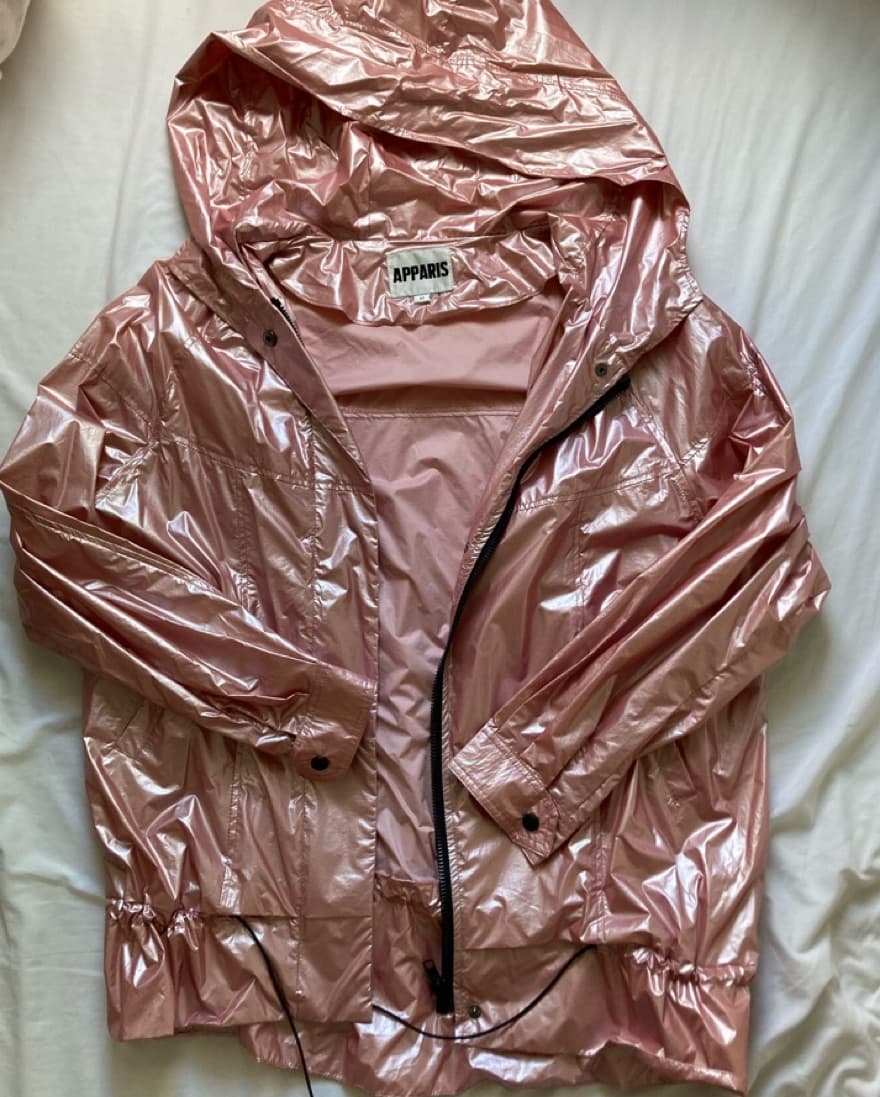 Apparis Shiny Pink Raincoat - Image 1