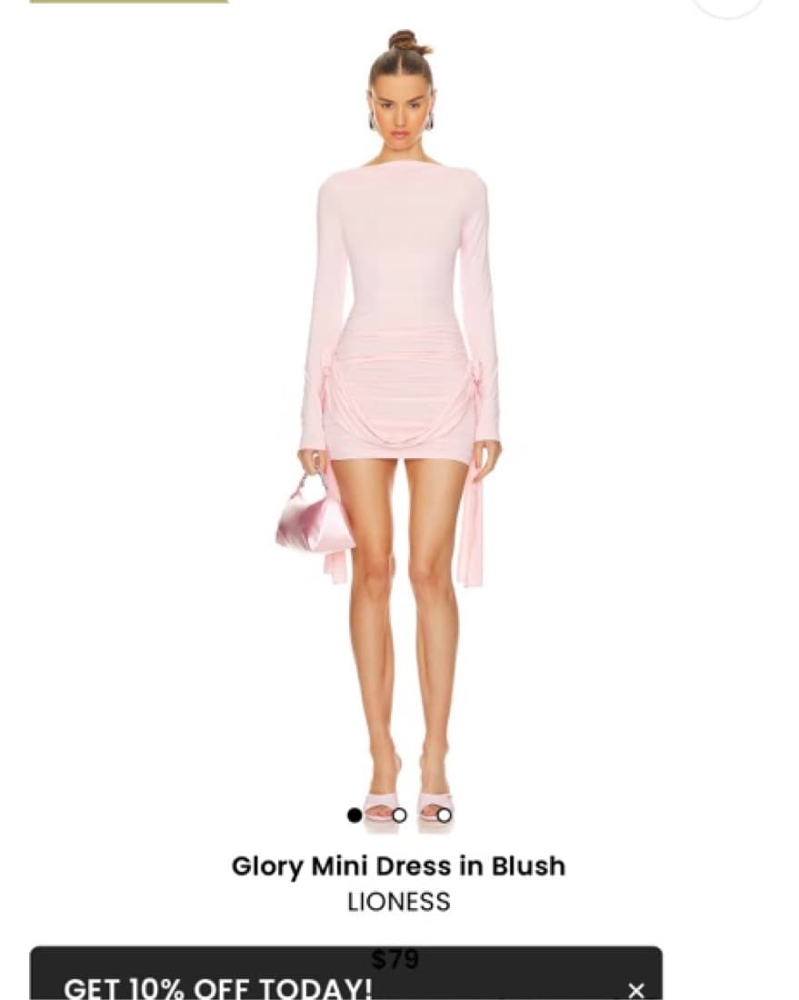 lioness Glory Mini Dress In Blush - Image 1
