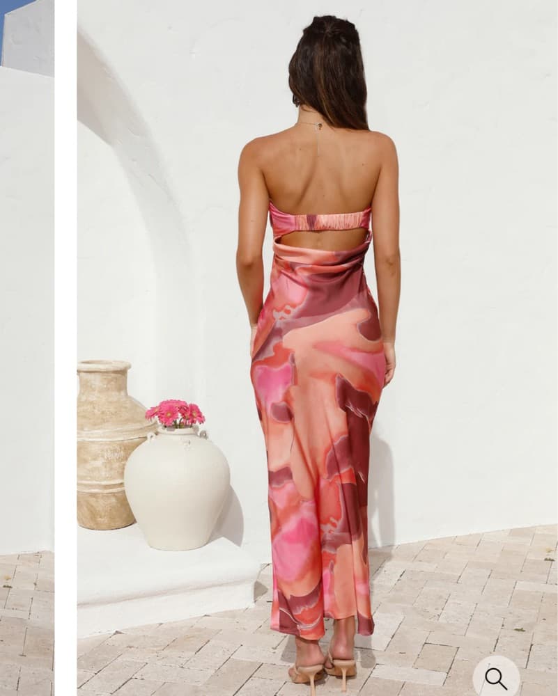 Fortunateone Maxi Dress Orange - Image 2