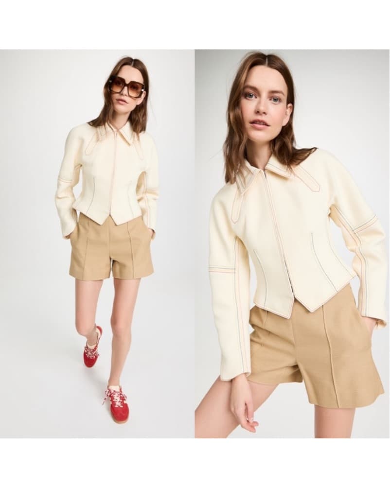 Tory Burch Cream Cinched Jacket - Image 3