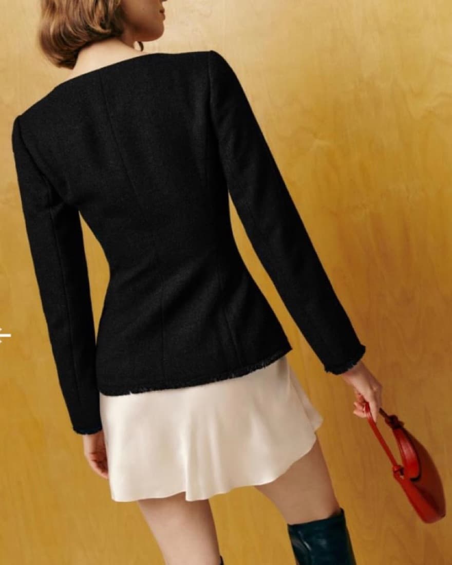 Reformation Fitted Woven Top - Image 4