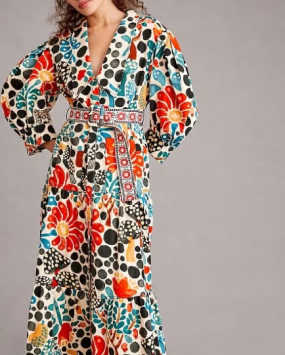 Farm Rio Mushroom Forest Canvas Dress - Image 1