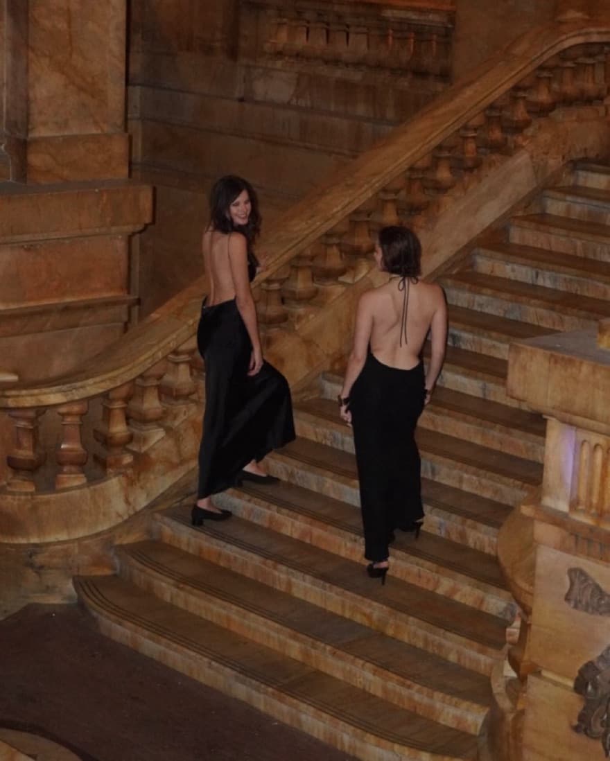 Black Low Back Gown - Image 2
