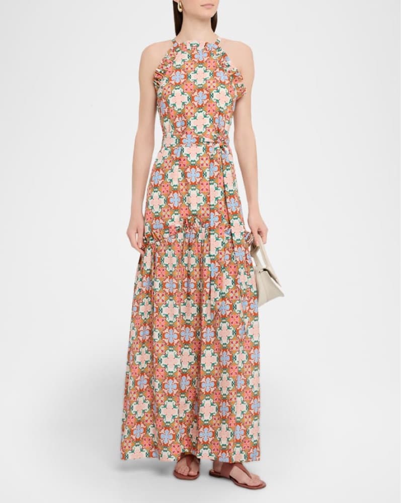 Marie Oliver Keenan Tile-Print Maxi  - Image 1