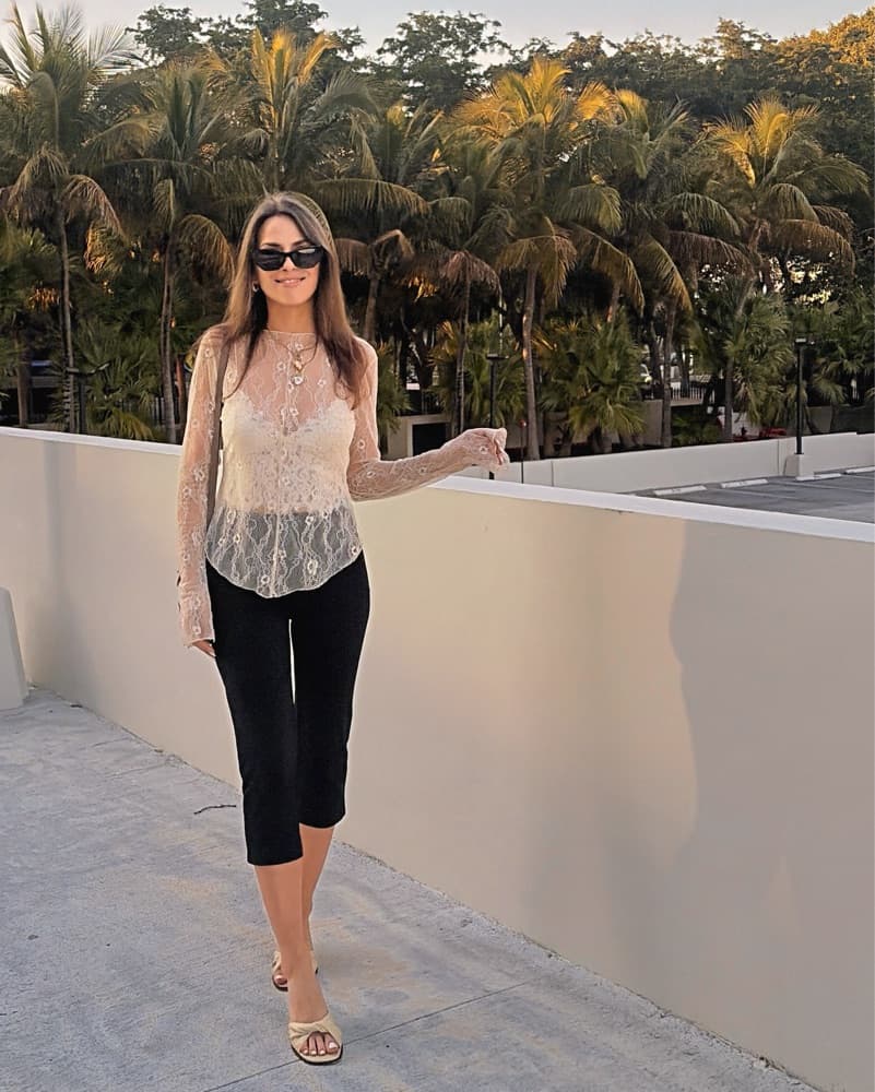 REVOLVE Capri Pants in Black SNDYS - Image 1