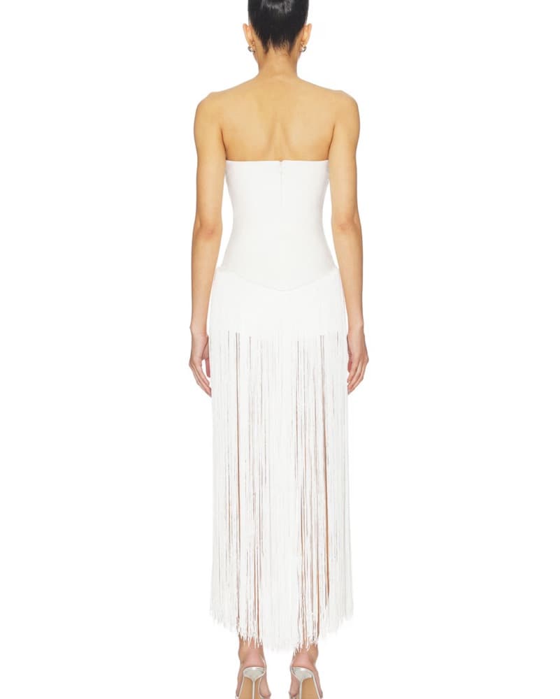 Tea Fringe White Romper  - Image 2