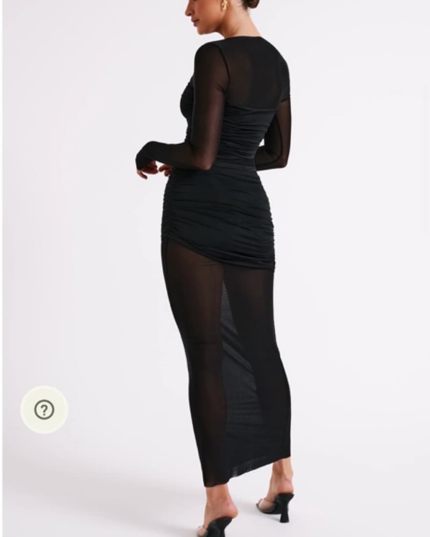 Meshki Black Mesh Dress - Image 2