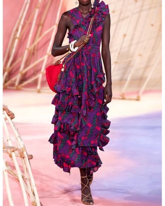 ULLA JOHNSON Imogen Printed Ruffled Maxi - Image 4