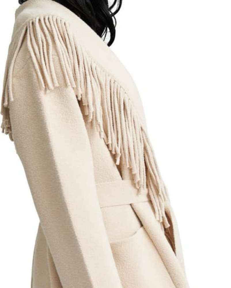NVLT Fringed Eyelash Knit Sweater Coat - Image 3