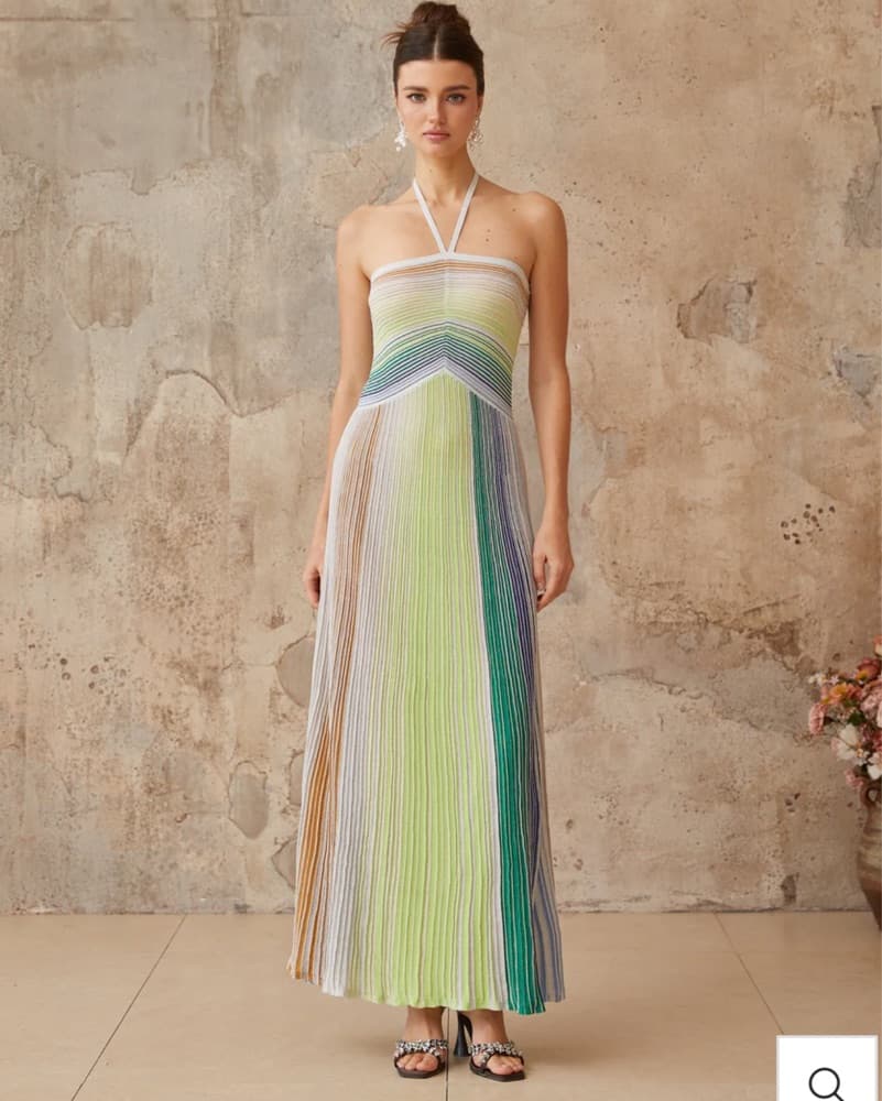 Missoni Inspired Knit Backless Dress - Image 3
