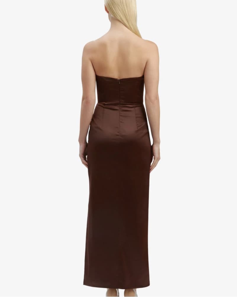 Bardot Satin Midi Dress - Image 4