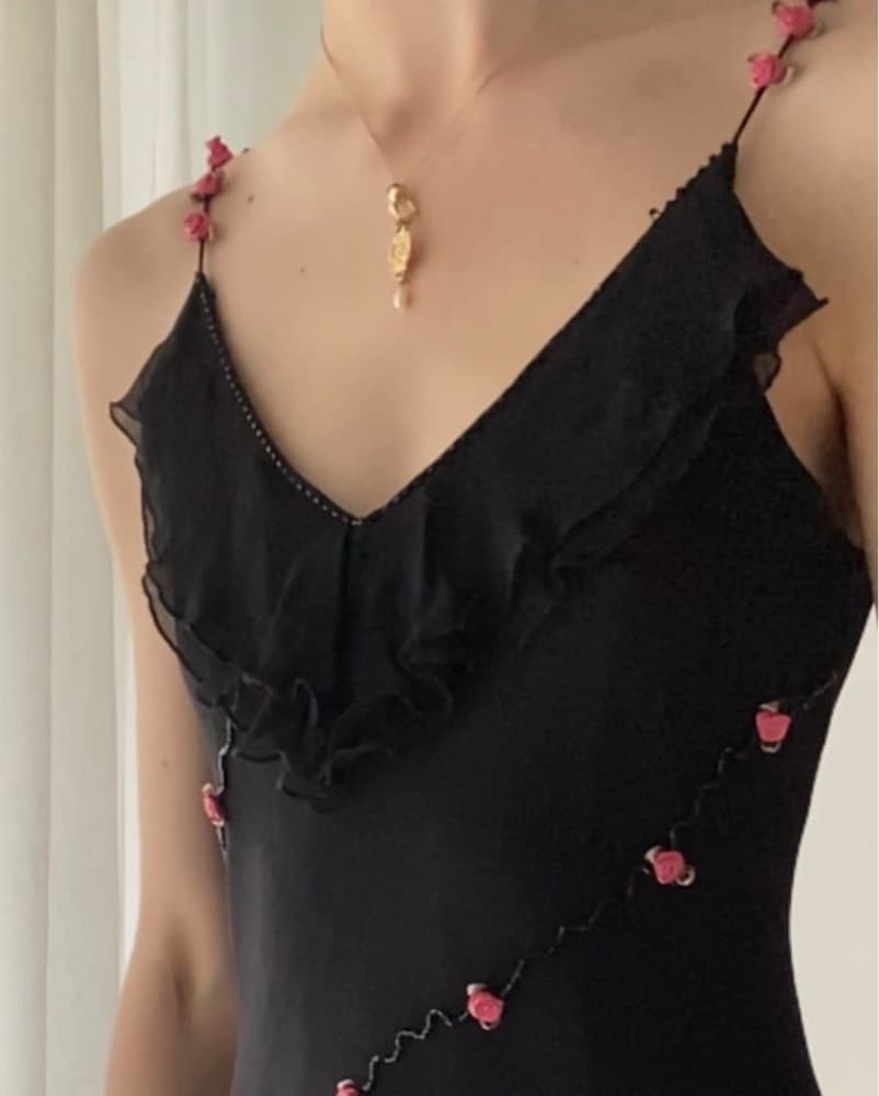 Y2K Rose Chiffon Dress  - Image 3