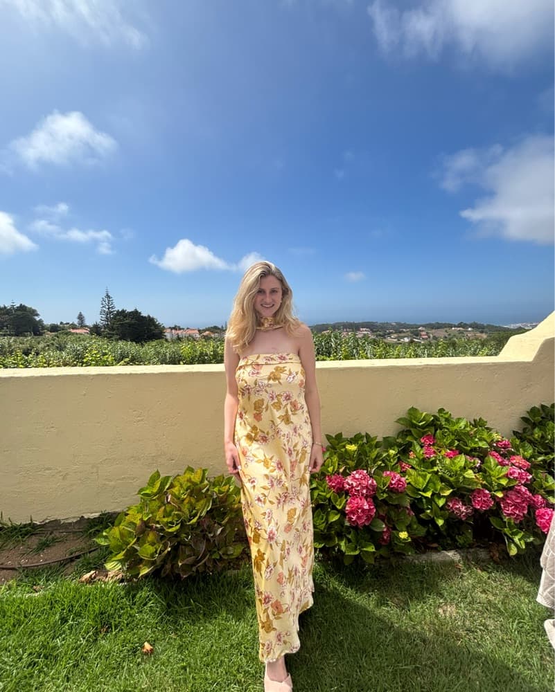 Butter Yellow Floral Dress  - Image 1