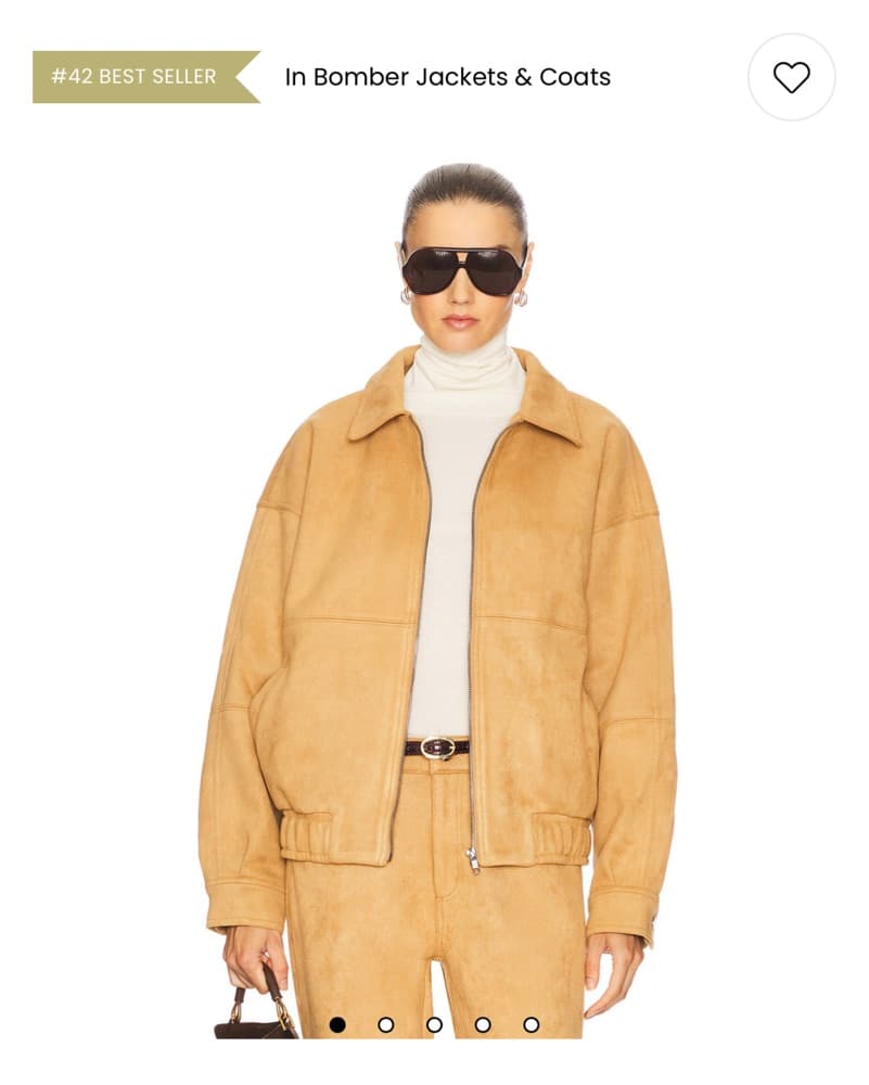Chic Suede Bomber Jacket - Image 1