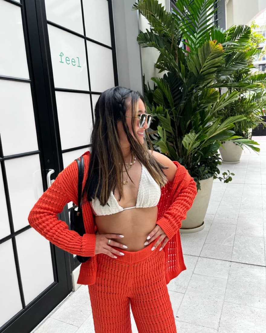 Zara Orange Crochet Knit Set - Image 2