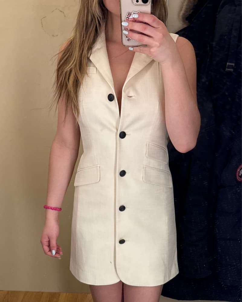 Cream Rag And bone Mini Dress - Image 2