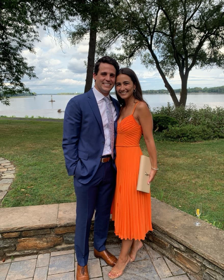 Karen Millin Pleated Orange Dress - Image 2