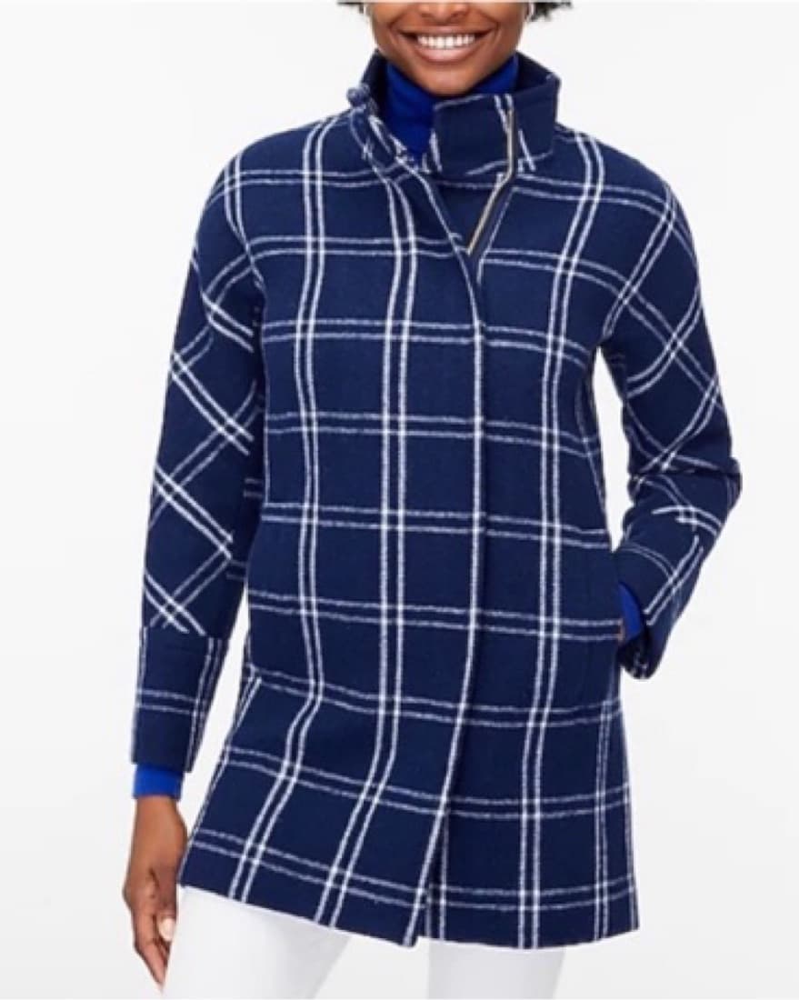 JCrew Windowpane Wool Coat - Image 1
