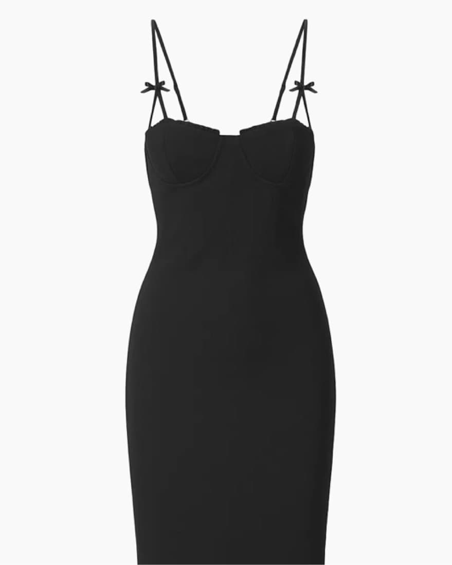 Staud Georgina Bow Strap Sheath Gown - Image 1