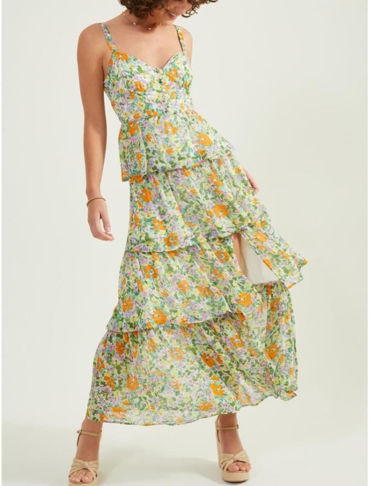 Noah Floral Midsummer Tiered Maxi Dress  - Image 2