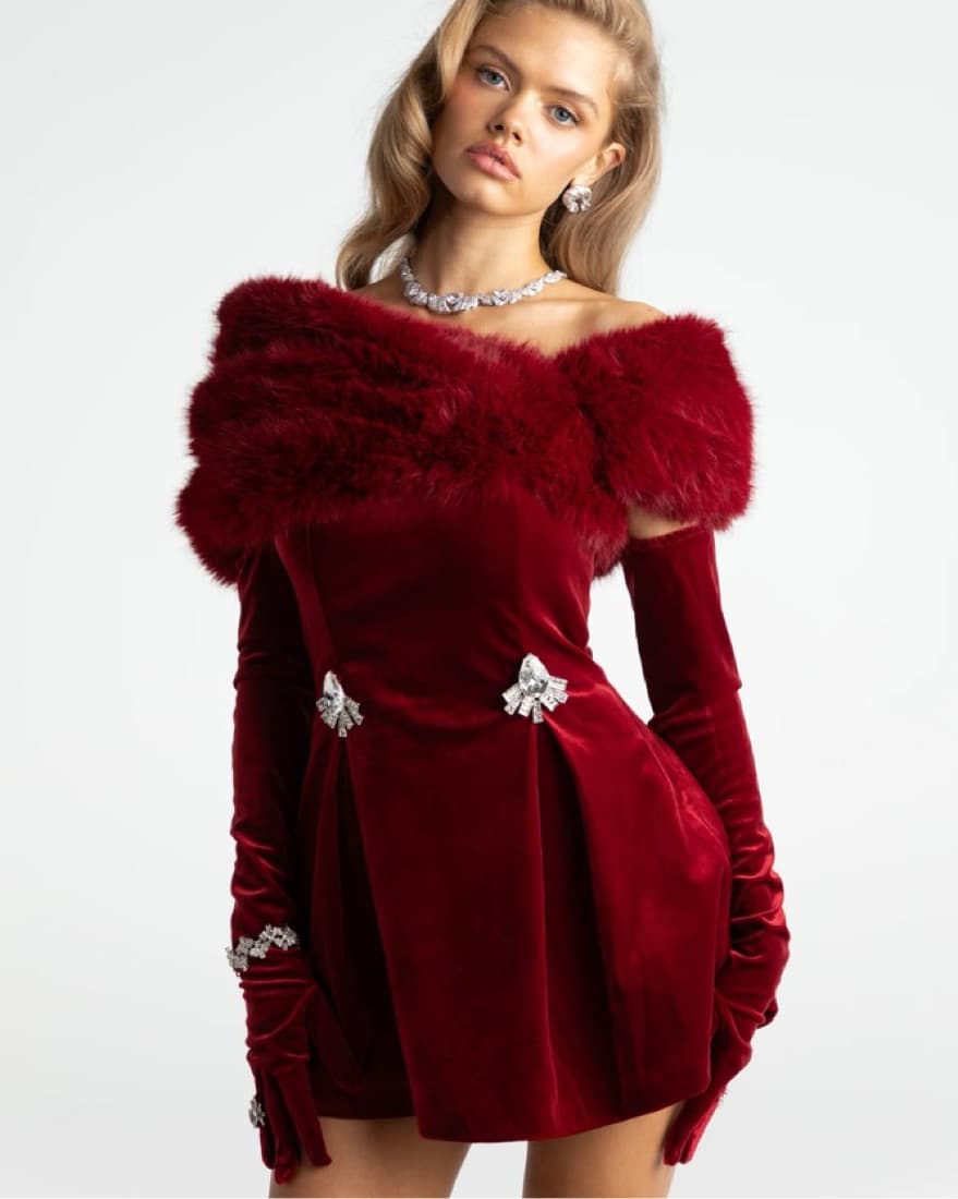 Nana Jacqueline Velvet Dress - Image 1