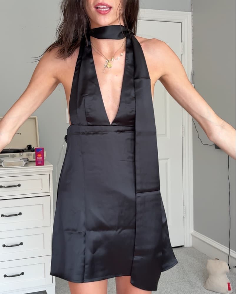 Peppermayo Alicia Satin Mini Dress - Image 4