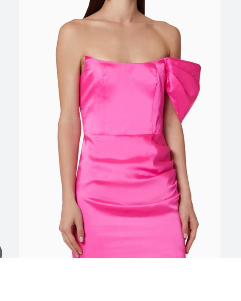 De La Vali Maggie Hot Pink Satin Mini  - Image 2