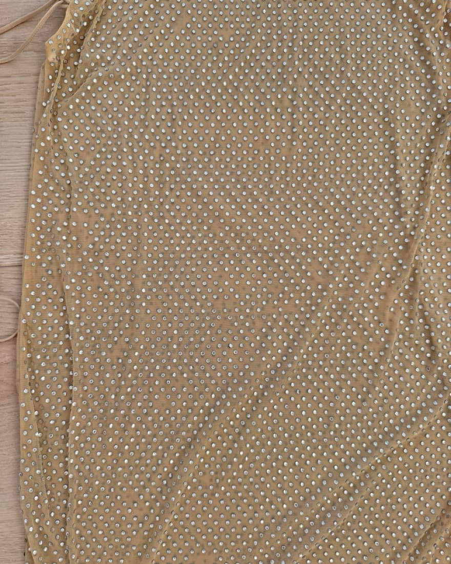 For Love & Lemons Sheer Gold Dress - Image 4