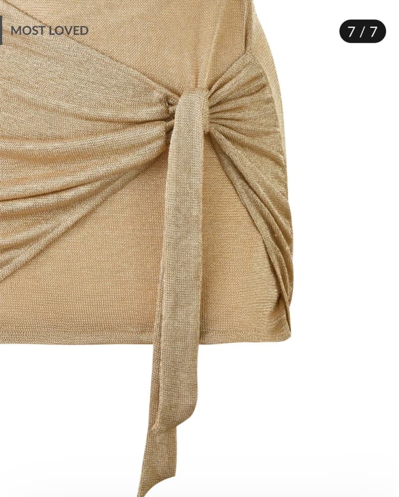 Gold Shimmery Going Out Dress - Image 5