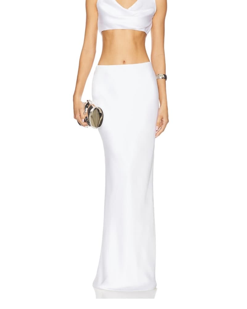 Norma Kamali Silk Maxi Skirt - Image 1