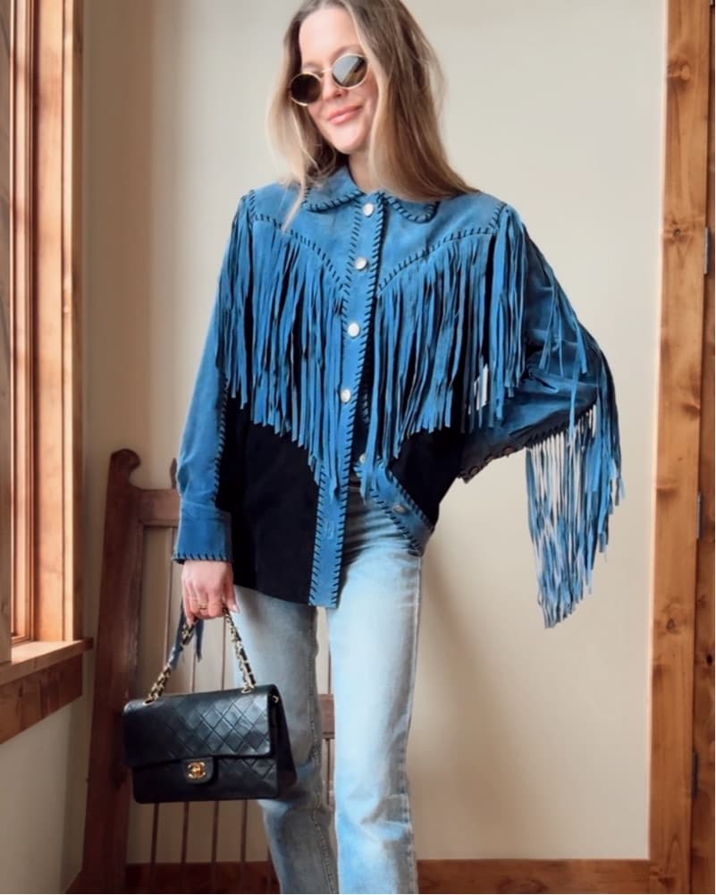 Vintage Bob Mackie Suede Jacket - Image 3