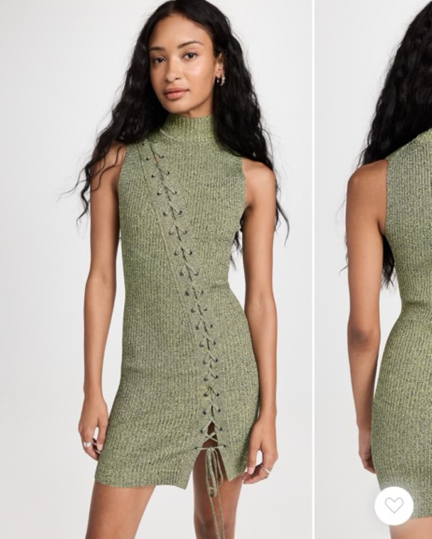 SIMKHAI Cade Marled Lace Up Turtleneck T - Image 3