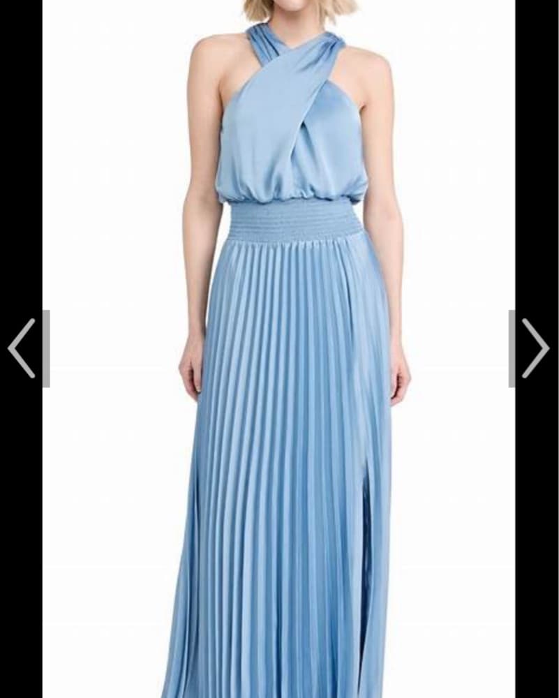 Ramy Brook Pleated Halter Maxi Dress - Image 2