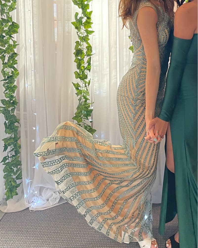 Stunning Sequin Embellished Evening Gown - Image 1