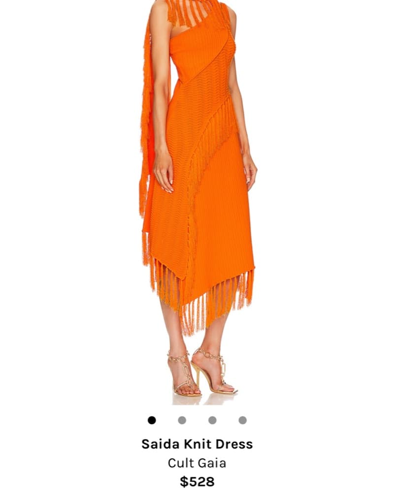 Cult Gaia Orange Dress - Image 3