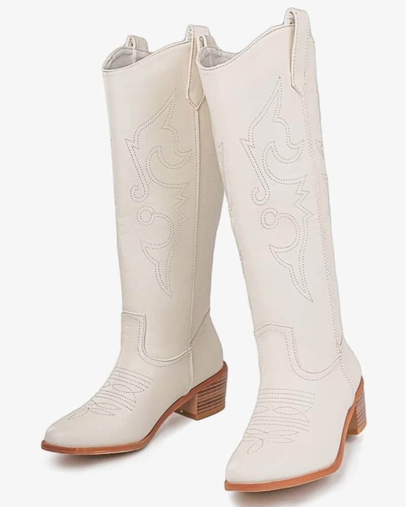 Tall White Cowgirl Boots - Image 2