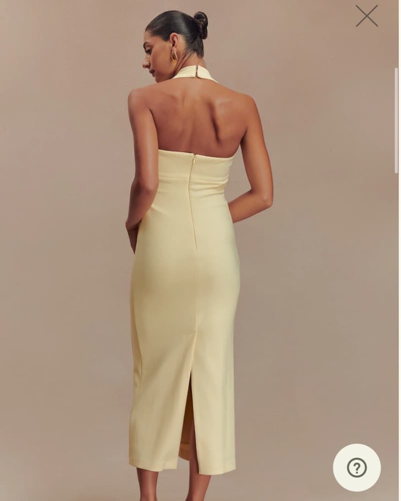 Meshki Butter Yellow Halter Dress  - Image 5