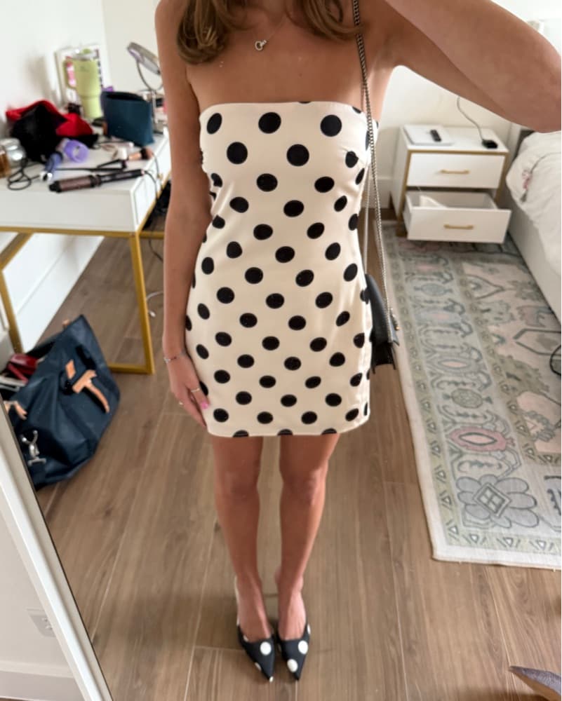 Hartlen Strapless Mini Dress Polka Dot - Image 6