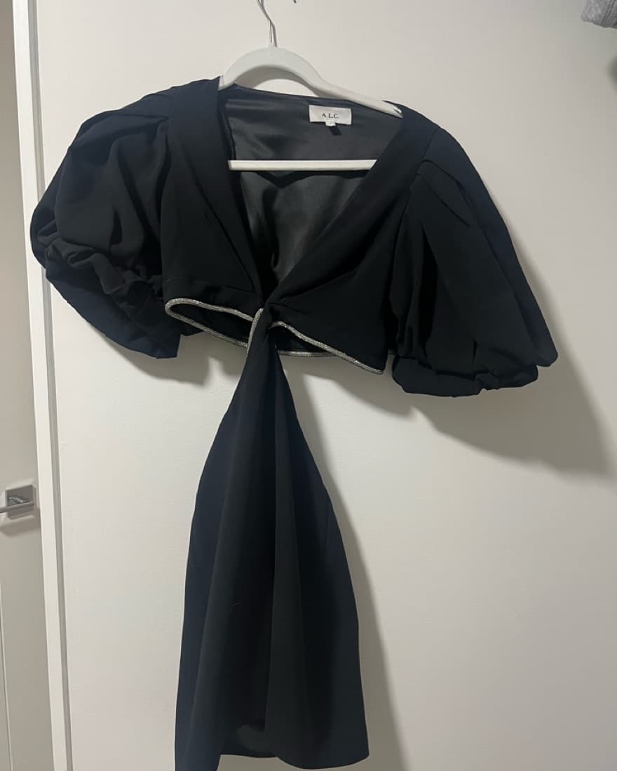 A.L.C Black Cut Out Dress - Image 3