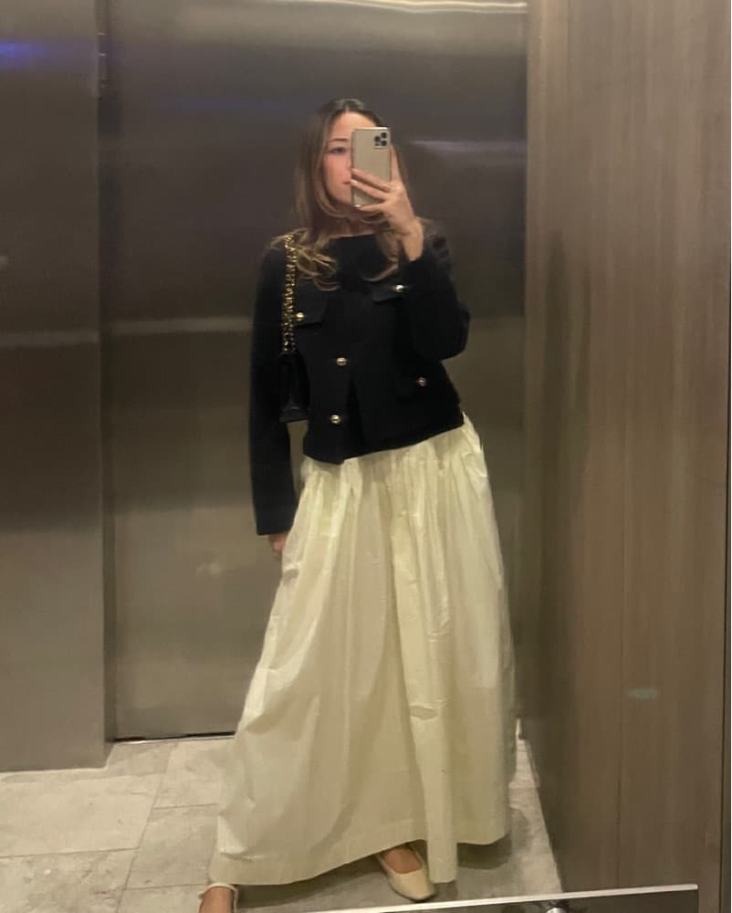 Formal Daytime Black & White Dress - Image 3