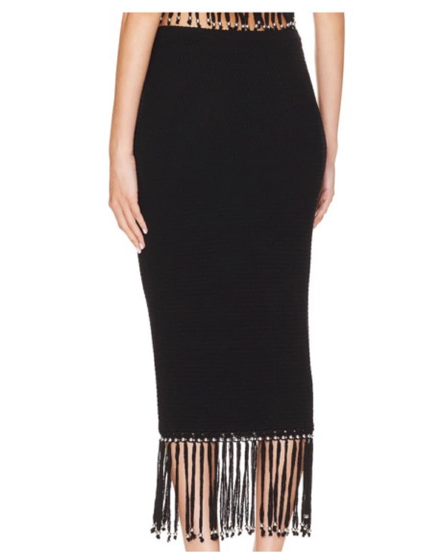 Revolve Fringe Crop Top & Skirt Set - Image 4