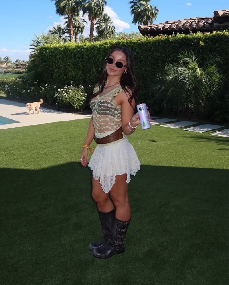 White/Ivory Lace Mini Skirt  - Image 1