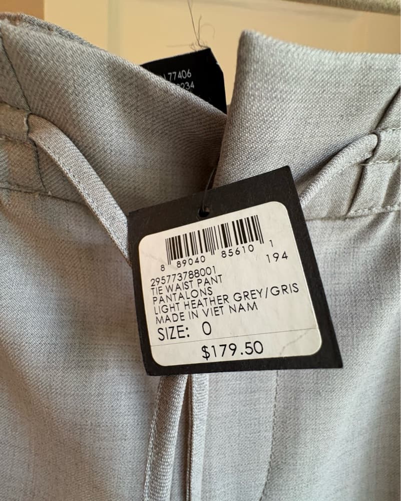 Club Monaco Gray Linen Blend Pants - Image 3