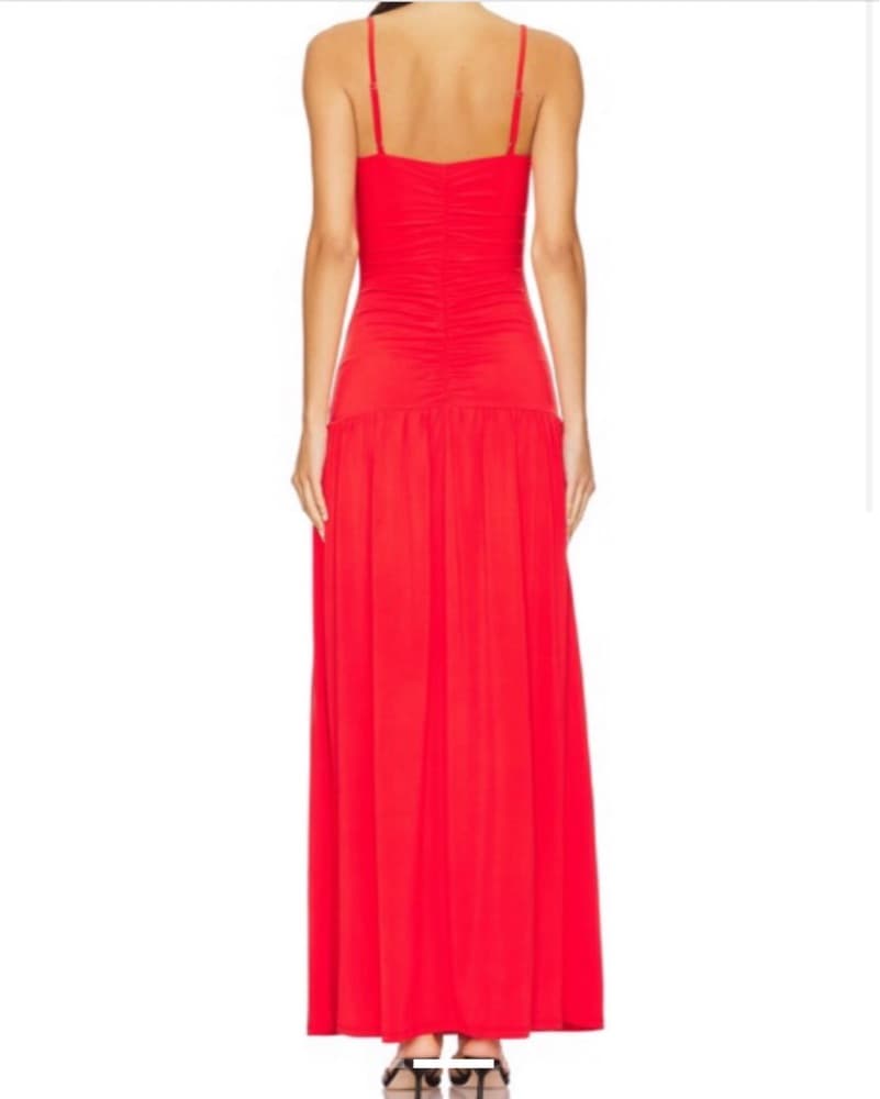 Weworewhat Red Drop Waist Dress - Image 3