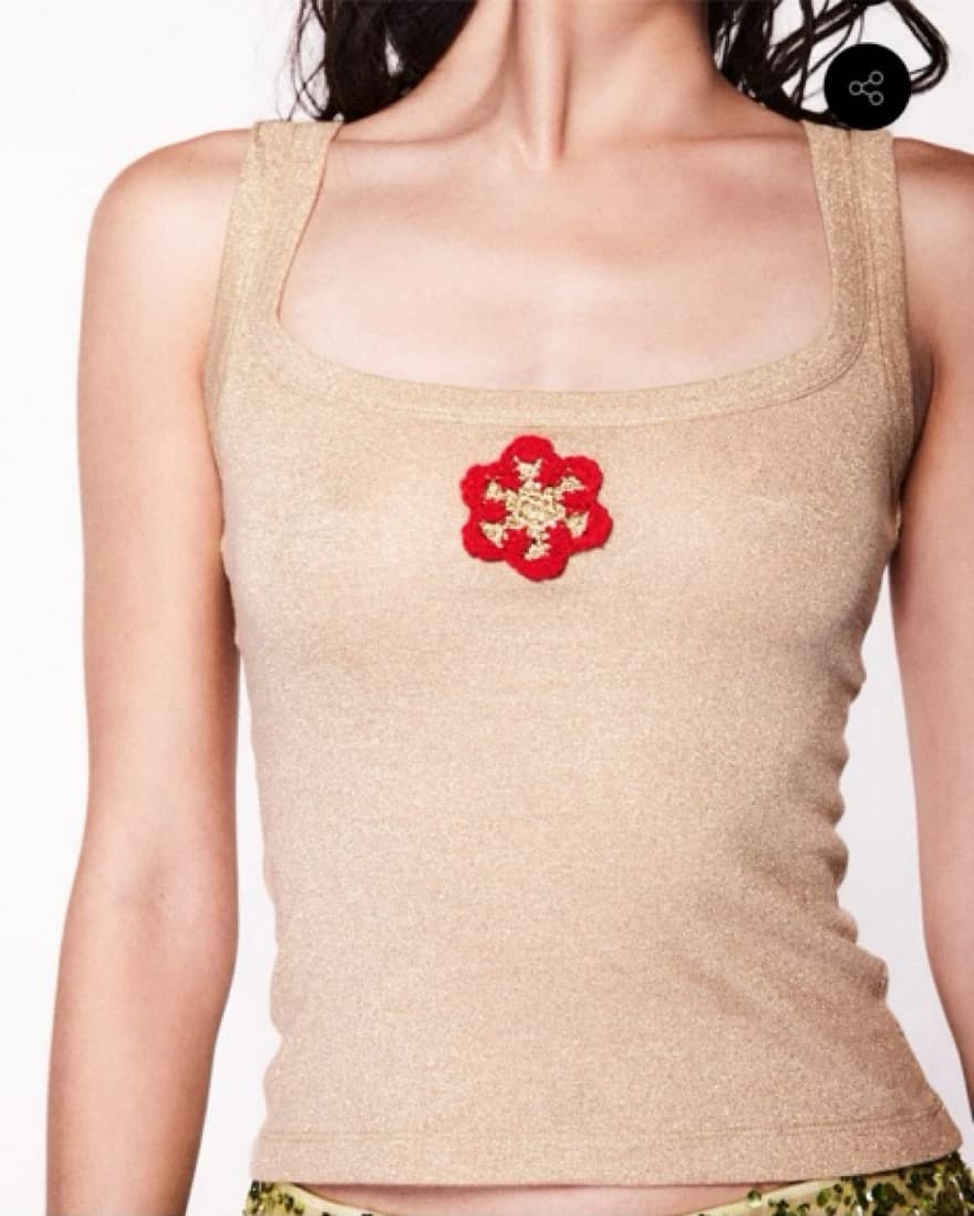 Asta Resort Flower Camisole Gold - Image 2
