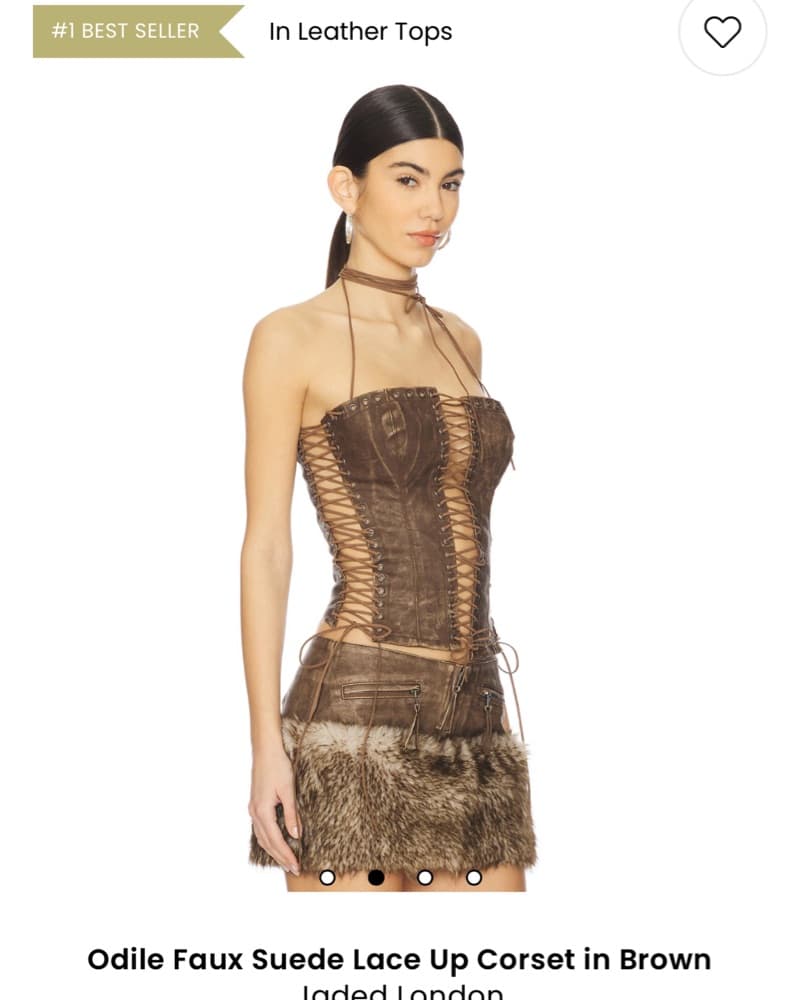 Jaded London Brown Corset - Image 2