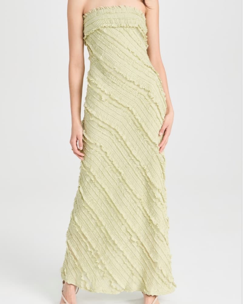 Endless Rose Strapless Ruffled Maxi Dres - Image 1
