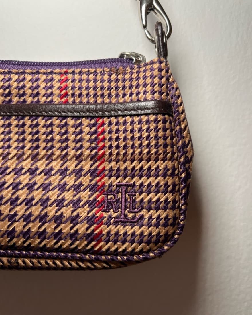 Vintage Ralph Lauren Plaid Shoulder Bag - Image 2