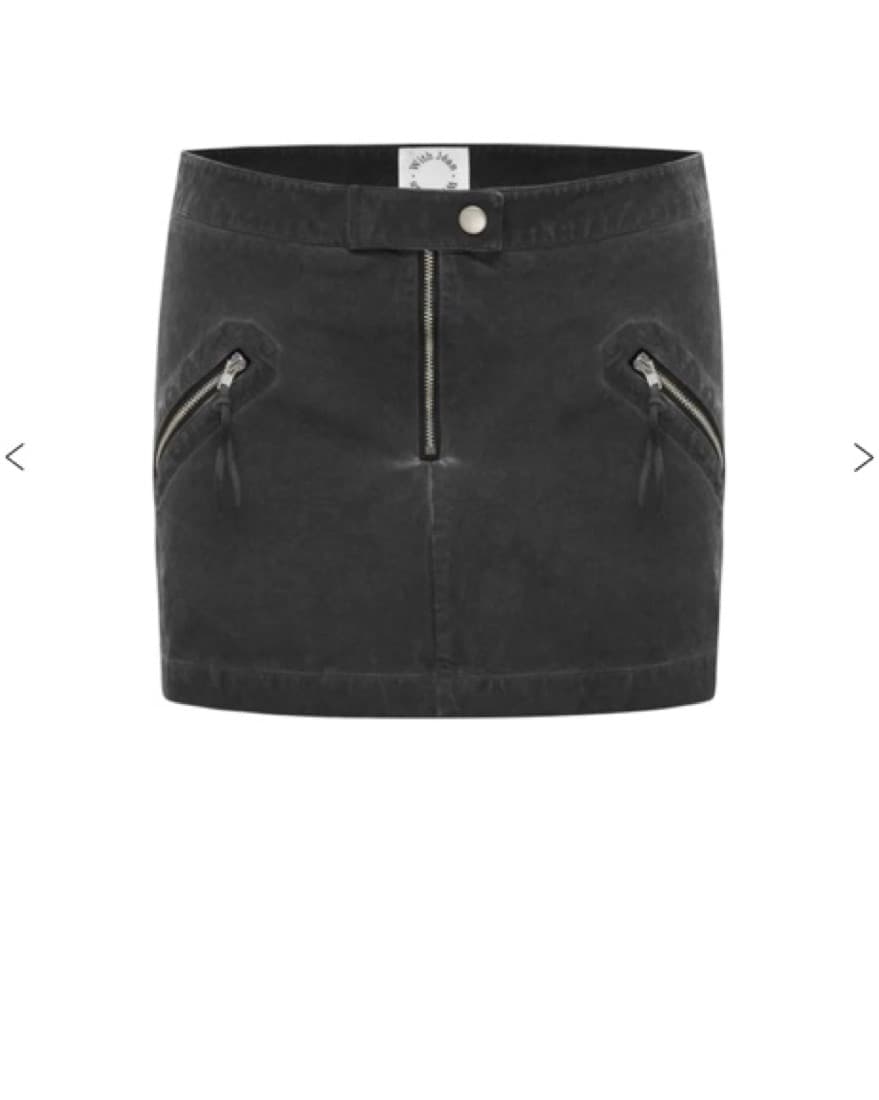 With Jean Banks Mini Skirt Washed Black - Image 2